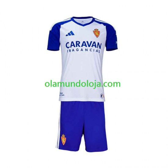 Real Zaragoza Camisola Criança Equipamento Primeiro Manga Curta 2026-2027